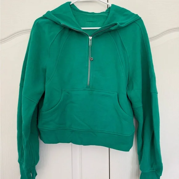 EUC Lululemon Scuba Oversized Half-Zip Hoodie Kelly Green XS/S - Picture 1 of 1
